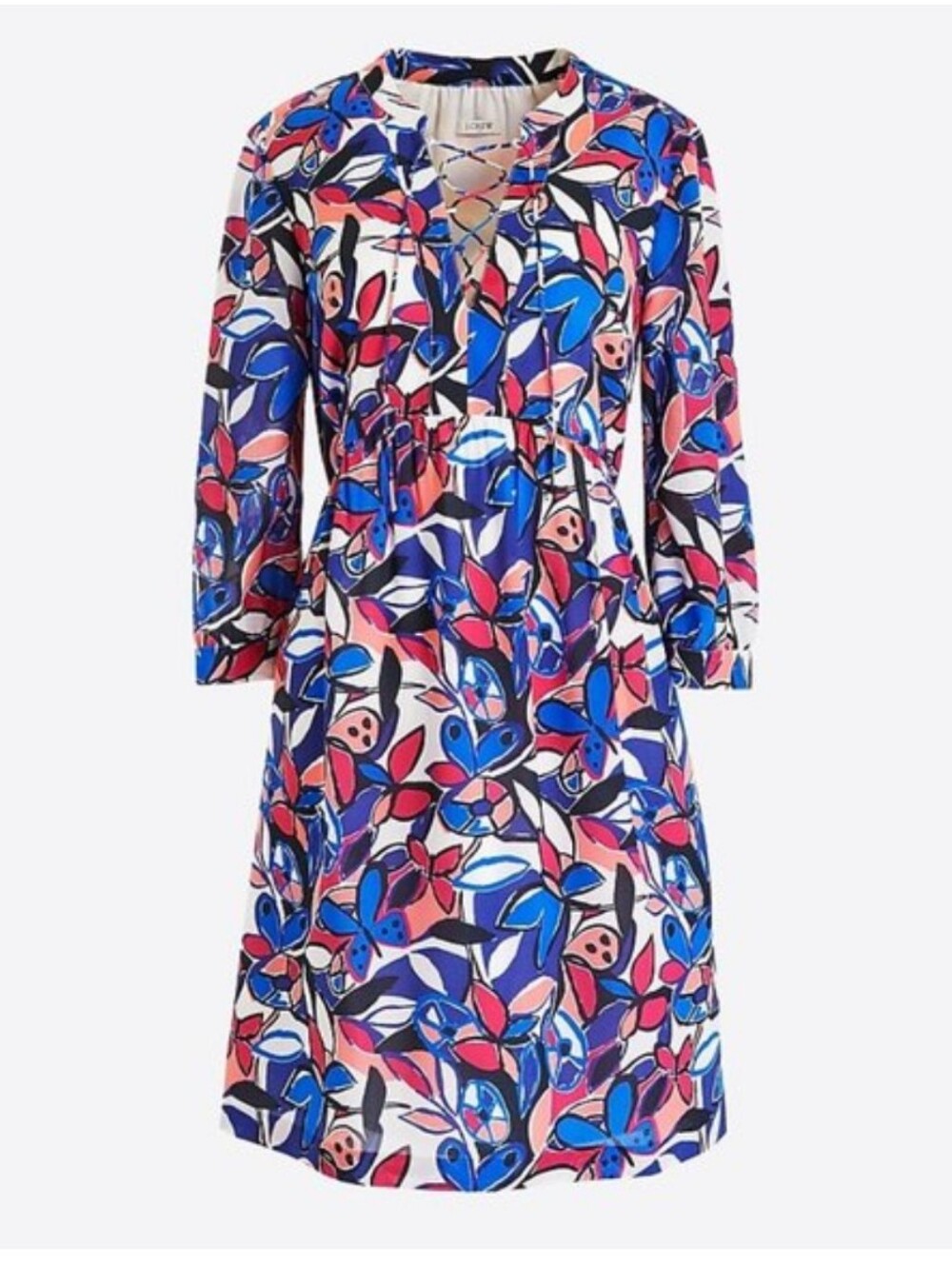 J Crew Floral Butterfly Pattern Dress